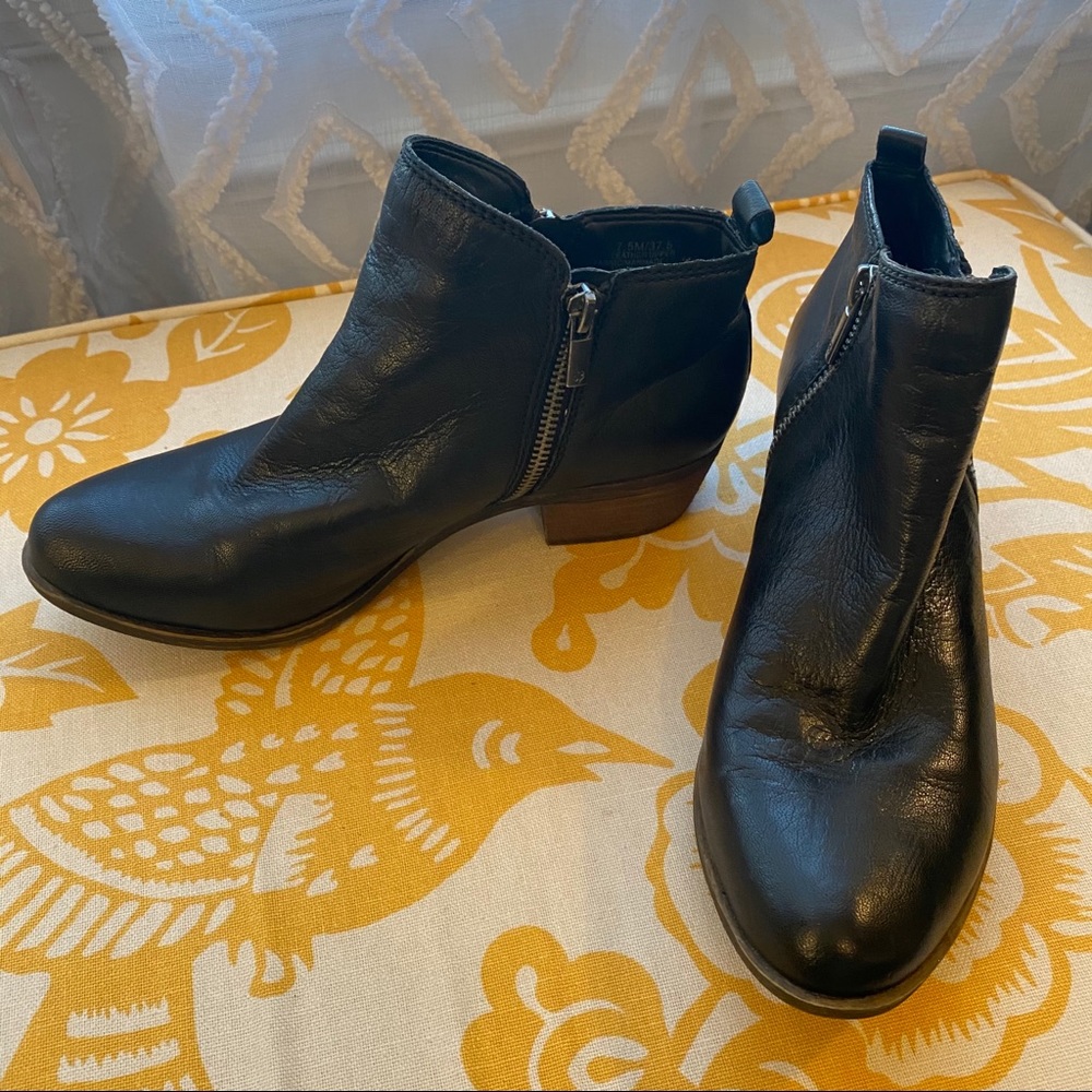 Lucky Brand Black Leather Ankle Booties